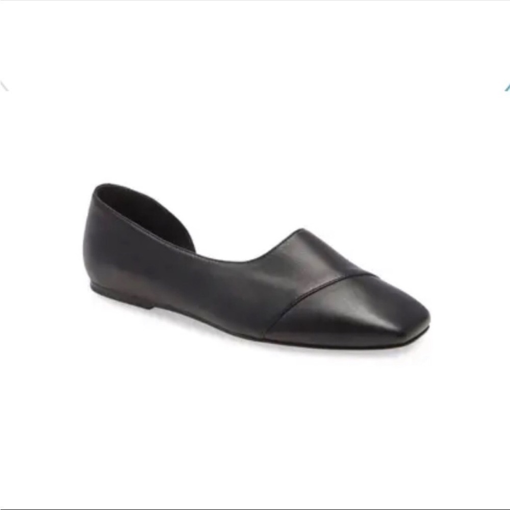 VINCE Cyder Flat Black Leather 7.5